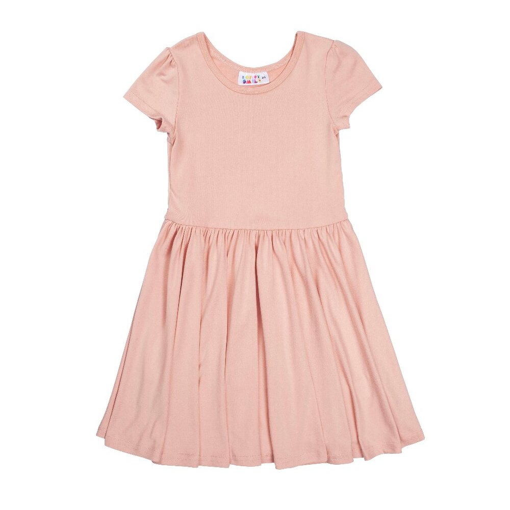 DotDotSmile Size 5/6 Classic Cap Dress - NWT Solid Peach